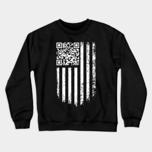 Trump Dance QR with America Flag Crewneck Sweatshirt